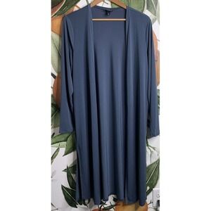 Torrid Size 0 US Large Bluish Gray Duster Cardigan Cover Up Long Sleeve
